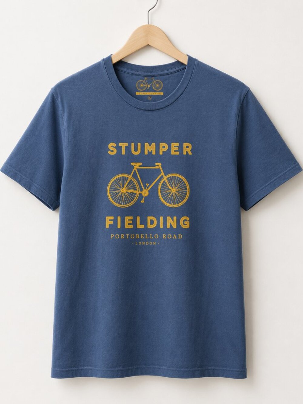 Stumper Fielding XL Bicycle London Graphic English Heritage Blue Grey T-Shirt